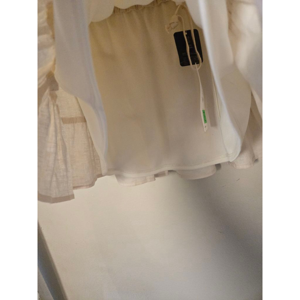 Women's UO Cream Tiered Mini Skirt - Picture 5 of 6
